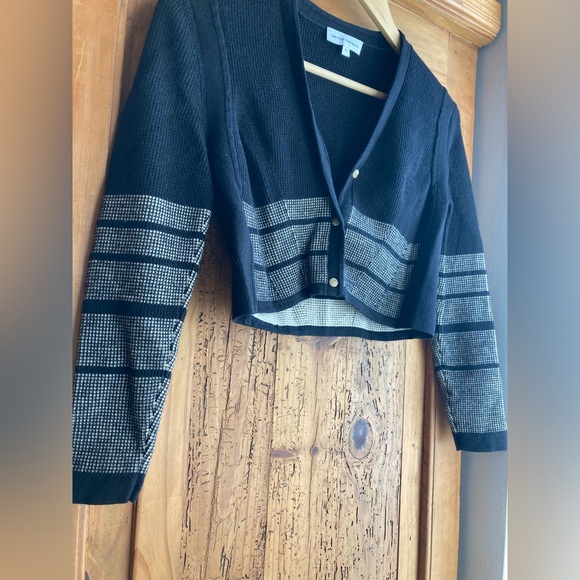 narciso rodriguez cropped white and black knit sweater-like new - Picture 3 of 5